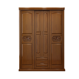 Dazhang Jiaju Chinese Style Solid Wood <b>Wardrobe</b> Four Door Hinged <b>Large</b> Capacity Bedroom Storage Cabinet - Product Image 4