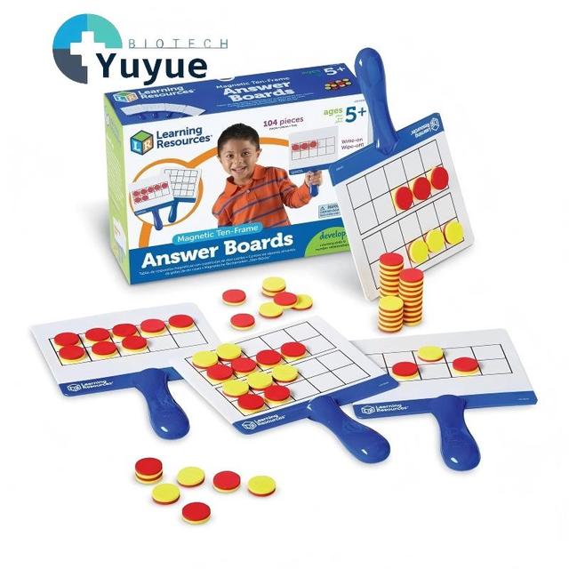 Magnetic Ten-Frame Answer Boards, Interactive Math Learning Game for Kids Age 5+