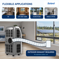 Climatiseur solaire portable 24V DC Solard 7000/9000/12000 BTU, faible consommation, tout-en-un, refroidissement et chauffage, pour camping-car et utilisation hors réseau