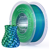 Filament d'imprimante 3D ELEGOO PLA Silk multicolore 1,75 mm 1 kg, texture soie métallique haute brillance, faible rétrécissement, haute résistance