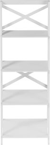 Estante <span class=keywords><strong>de</strong></span> <span class=keywords><strong>Madera</strong></span> Blanco Plegable para Revistas, Literatura y Plantas con Soportes y Estantes Plegables para Exhibición <span class=keywords><strong>de</strong></span> Flores - Product Image 2