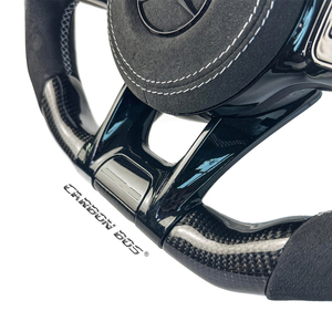 Volante Deportivo Personalizado con LED y Fibra de Carbono para Mercedes-Benz <span class=keywords><strong>AMG</strong></span> GT63S W212 W221 W222 W205 W204 <span class=keywords><strong>C220</strong></span> GLC63 - Product Image 4
