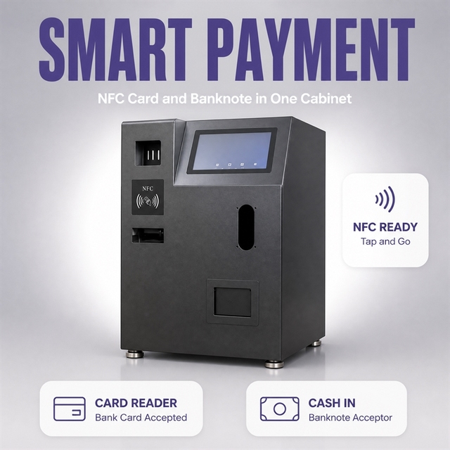 Customization Cash Handling Machine Coffee Shop Payment Kiosk Cash Acceptor Supermarket Cash Exchange Kiosk Machine