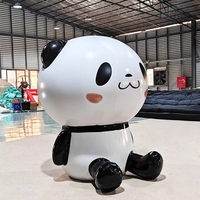 Mascotte gonflable en PVC étanche et durable en forme de panda de dessin animé, personnalisable pour événements publicitaires (1 an)