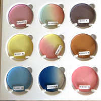 Cr39 Gradient Tinted Coating Gafas de sol Lentes Triples Colores con Clear Single Vision PC Material de resina de policarbonato