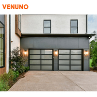 Porte de garage sectionnelle en verre, taille et couleurs personnalisées, vente chaude, bons commentaires