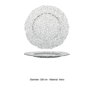 Plat de service en verre Cubik, rond, transparent, 33 cm - Product Image 3