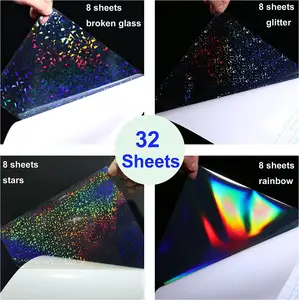 Bleid ruck Sparkle Holo graphisches Aufkleber papier PET Holo graphische Überlagerung folie Holo graphische Laminat platten A4 Laminat platten