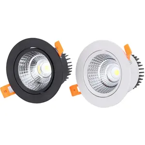 Adjustable Dimmable Ceiling Downlight Rotating 3W 5W 7W 10W 12W 15W 18W 24W Recessed Down Light COB LED Downlight