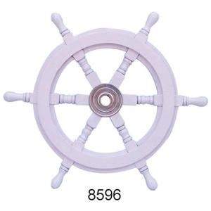 Reloj de madera de alta calidad con rueda de barco blanco para la universidad, el hogar, la Oficina, la sala de estar, Villa, reloj de decoración con esmalte marrón - Product Image 3