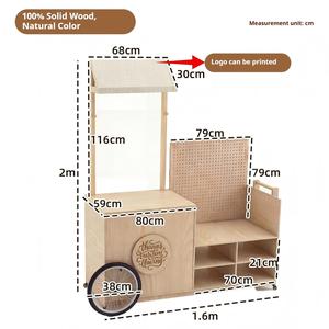 Chariots de vente mobiles personnalisés en bois pour la promotion commerciale, les marchés, le camping et les pique-niques - Product Image 6