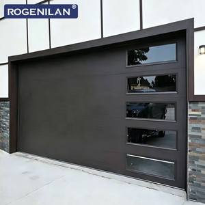 Portes <span class=keywords><strong>de</strong></span> <span class=keywords><strong>garage</strong></span> sectionnelles intelligentes isolées sur mesure <span class=keywords><strong>de</strong></span> l'usine Rogenilan, en aluminium, avec double vitrage trempé - Product Image 1
