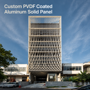 Revestimiento de fachada metálica con revestimiento de PVDF para muro cortina irregular de alta gama, con buen aislamiento térmico para proyectos de torres comerciales. - Product Image 2