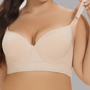 Donne taglie forti <span class=keywords><strong>reggiseno</strong></span> profondo coppetta Shapewear incorporato copertura posteriore completa Wireless Push up <span class=keywords><strong>reggiseno</strong></span> supporto imbottito <span class=keywords><strong>reggiseno</strong></span> <span class=keywords><strong>coppa</strong></span> F Cup <span class=keywords><strong>E</strong></span> - Product Image 1