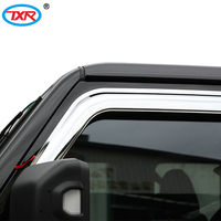 Visière de porte chromée pare-soleil pare-soleil pare-pluie fenêtre déflecteur fenêtre visière pour JEEP WRANGLER JL 2018