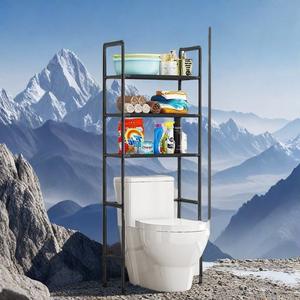 ชั้นเก็บของในห้องน้ำสามชั้นแบบไม่เจาะรูสำหรับห้องครัวห้องน้ำชั้นวางอุปกรณ์ทำความสะอาดของใช้บนโต๊ะอาหารชั้นวางอุปกรณ์ทำความสะอาด - Product Image 1