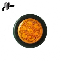 Feux arrière de remorque étanches à 7 LED, ampoules de feux de brouillard arrière de 2 pouces, feux de position latéraux ronds rouges à LED 12V