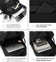 Tas Ransel Oxford Kasual Unisex 2026, Tas Sekolah Ringan Tahan Air dengan USB, Kapasitas Besar, Tahan Lama, Resleting, Cocok untuk Perjalanan dan Bisnis