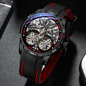 AILANG 8826 Nouvelle Montre Homme Double Tourbillon Automatique Squelette avec Bracelet en Silicone Personnalisable - Product Image 3