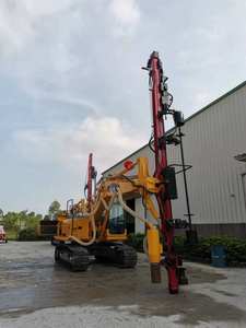 Trivella per micro-pali PVT 90-150mm 20m con motore diesel YUCHAI, montata su escavatore per perforazione facile di fondazioni a micro-pali - Product Image 5