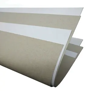Gri arka beyaz kaplamalı dubleks tahta gri karton kağıt tahtası