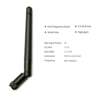 Antenne Wi-Fi pliable omnidirectionnelle tri-bande 6 GHz 5 GHz 2,4 GHz RP-SMA mâle en caoutchouc pour communication