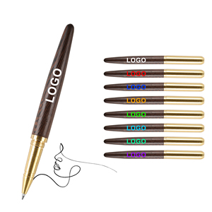Stylo à encre gel en bois artisanal personnalisé, éco-responsable, de haute qualité, avec logo imprimé au laser, vente en gros pour cadeaux d'affaires - Product Image 1