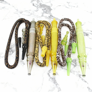 Embouts de tuyau de narguilé en plastique colorés à imprimé léopard pour chicha, accessoires pour fumer froid, pour bar et fête - Product Image 1