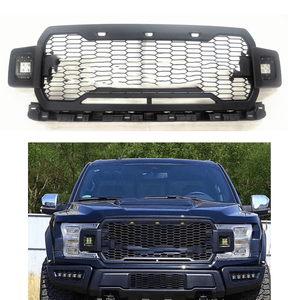อุปกรณ์ตกแต่งรถยนต์ 4x4 กระจังหน้าสีดำด้านแบบสปอร์ต พร้อมไฟ LED  สำหรับ F150 ปี 2018 ขึ้นไป  ใช้ได้กับรถ 100% - Product Image 3