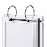 Présentoir de table en acrylique écologique transparent pour cartes, menus et signalétique, plat, 3 mm, poli, format A4, pour restaurants et magasins
