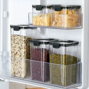 Tarro de almacenamiento hermético de plástico PET moderno de 700ml, juego de caja de almacenamiento de alimentos de cocina de excelente calidad para uso de cafetera de grano de arroz - Product Image 2