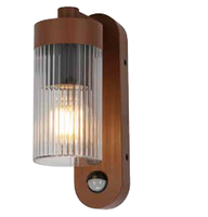 Applique murale LED vintage haute puissance super lumineuse avec détecteur PIR, étanche IP54, en aluminium, pour jardin et extérieur, alimentation électrique