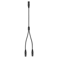 Bochara kabel Splitter 3Pin XLR Y, kabel Splitter pria ke Dual Female (Foil + jalinan) terlindung untuk mikrofon Mixer Amplifier 50cm
