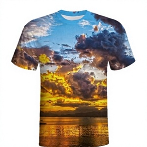 เสื้อยืดผู้ชายพิมพ์ลายแบบซับลิเมชั่น แขนสั้น ผ้าโพลีเอสเตอร์ 100% น้ำหนัก 180 กรัม สวมใส่สบาย แฟชั่นลำลอง - Product Image 3