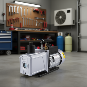 Bomba de vacío de paletas rotativas Vevor de 1 HP, 12 CFM, 110 V, de una etapa, para refrigerante, HVAC y uso automotriz. - Product Image 2