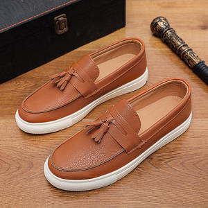 Mocasines con Borlas para Hombre, Tallas Grandes, Cómodos, Suela Suave, <span class=keywords><strong>Punta</strong></span> Redonda, Estilo Británico, Zapatos Casuales para Caminar, Fotografía Urbana y Vestir - Product Image 4