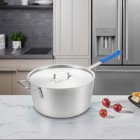 Marmite à soupe et à bouillon en aluminium à poignée unique pour cuisinière à gaz et à induction, épaissie, pour sauces et ragoûts de cuisine occidentale