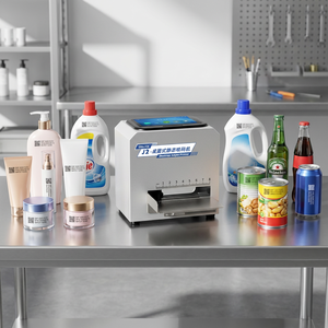 Impresora de Inyección de Tinta Estática Inteligente de Escritorio con Pantalla Táctil, Máquina de Codificación de Fecha de <span class=keywords><strong>Caducidad</strong></span>, Logotipo, Número de Lote para Latas, Botellas y Cartones - Product Image 2