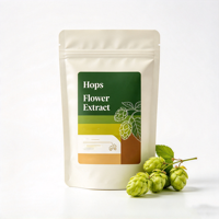 Extrait de fleur de houblon en poudre de qualité alimentaire, fourni par l'usine
