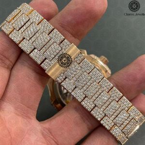 Reloj Charm de Lujo de Acero Inoxidable de 40 mm con Esfera Analógica de Cristal, Reloj de Moda para Hombre con Movimiento Mecánico Automático, Fecha Automática, Resistente al Agua 10 Bar, Botón de Presión W - Product Image 2