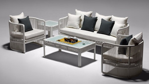 Muebles de aluminio para exteriores, juego de sofá <span class=keywords><strong>Terence</strong></span>, patio, sofá seccional, conversación para impermeable, PE, ratán, balcón, sofás de jardín - Product Image 2