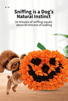 Nouveau tapis de reniflement pour chien Halloween Citrouille, anti-étouffement, mangeoire lente, jouet d'activités olfactives, soulage l'ennui et l'anxiété, base antidérapante en polaire
