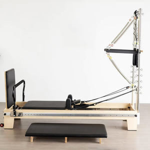 Reformer de <span class=keywords><strong>Pilates</strong></span> de Madera con Torre, Máquina Profesional para Estudio de <span class=keywords><strong>Pilates</strong></span> Comercial - Product Image 1