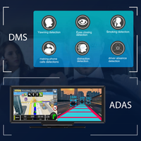 Caméra de voiture 4G à 4 canaux avec navigation GPS ADAS, prise en charge Android 8.1, diffusion en direct 4G sur téléphone, carte 512 Go