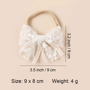 <span class=keywords><strong>Fascia</strong></span> per capelli in pizzo con fiocco morbido per neonato - Product Image 4