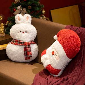 Giáng Sinh Nhồi Bông Thỏ Tuần Lộc Động Vật Santa Đồ Chơi Sang Trọng Cây Giáng Sinh Mềm Gối Plushie Tùy Chỉnh Thiết Kế Cá Nhân Logo - Product Image 3