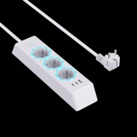 Nouvelle multiprise créative PD 25W Type C USB avec interrupteur et anneau lumineux, s'allume à l'insertion de la prise, norme KC EU 16A