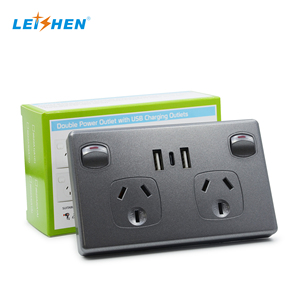 Leishen avustralya standart SAA listelenen USB 2 AC duvar soket 250V/10A avustralya 2 USB-A + tip-c GPO güç noktası 2 anahtarları ile - Product Image 3