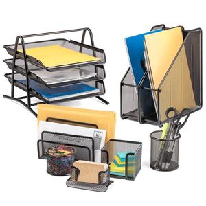 Wholesale Custom Wire Metal Mesh <strong>Office</strong> Desk Organizer Set 7pcs Storage Box with Pen Holder for <strong>Office</strong> <strong>Supplies</strong> - Product Image 3
