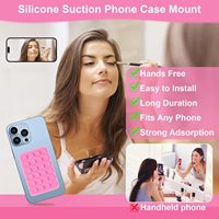 Soporte de Pared para Teléfono Inteligente, Adhesivo de Silicona Trasero, 24 Ventosas para Teléfono Celular, Soporte de Silicona con Ventosa para Teléfono